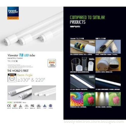 T8 tube lights16W 1600Lm CE 3 Years life energy saving 330° angle